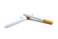 Broken cigarette isolated on white, quit smoking concept Royalty Free Stock Photo