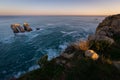 Broken Coast Costa Quebrada at dawn, Cantabria, Spain