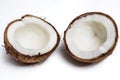 Broken coconut isolated