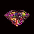 Broken colorful diamond background