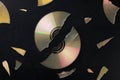 Broken Compact Disc Royalty Free Stock Photo