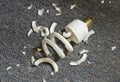 Broken Compact Fluorescent Bulb