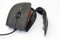 Broken computer mouse on the white background Royalty Free Stock Photo