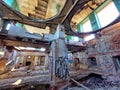 Broken concrete basement of a long abandoned brewery in Germany