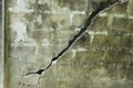 Broken concrete wall