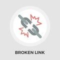 Broken connection flat single icon Royalty Free Stock Photo