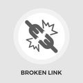 Broken connection flat single icon Royalty Free Stock Photo