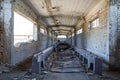 Broken conveyor belt in an abandoned port facility