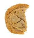 Broken cookie butter cookie on a white background