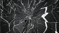 Broken or cracked glass on white background Royalty Free Stock Photo