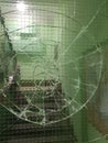 Broken cracked glass window background Royalty Free Stock Photo