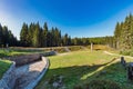 Broken dam on the Cerna Nisa in the Jizera Mountains