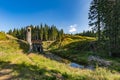 Broken dam on the Cerna Nisa in the Jizera Mountains