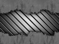 Broken damage cracked dark silver concrete wall background Royalty Free Stock Photo