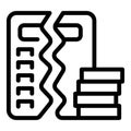 Broken data loss icon outline vector. Computer information Royalty Free Stock Photo