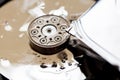 Broken and destroyed hard drive disk Royalty Free Stock Photo