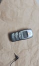 broken and dirty old model handphone Royalty Free Stock Photo