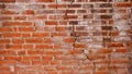 Broken and Dirty Red Brick Walls on the Walls of the House Royalty Free Stock Photo