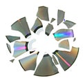 Broken disc Royalty Free Stock Photo