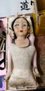 Broken dismantled antique cloth doll