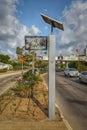 Broken display of bus stop Royalty Free Stock Photo