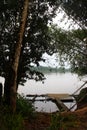 Broken dock at the bank of Mahakam River, Kalimantan, Indonesia