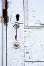 Old door with a broken lock Royalty Free Stock Photo