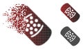 Broken Dotted Halftone Bandaid Icon
