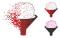 Broken Dotted Halftone Brain Filter Icon Royalty Free Stock Photo