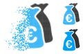 Broken Dotted Halftone Euro Funds Icon