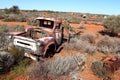 Broken down truck in West Australian outback Royalty Free Stock Photo