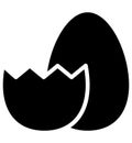 Broken egg, decorated egg Isolated Vector icon which can easily modify or edit