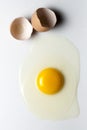 Broken Egg and Egg Shell Topview Royalty Free Stock Photo