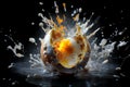 Broken egg, exploded egg, Easter egg