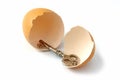Broken egg and key Royalty Free Stock Photo