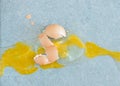 broken egg on the floor Royalty Free Stock Photo