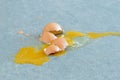 Closeup of broken egg Royalty Free Stock Photo