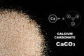 Broken egg shell as calcium carbonate, crushed eggshell, CaCO3 supplement Royalty Free Stock Photo