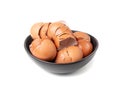 Broken Egg Shell in Bowl, Crushed Eggshell, Calcium Supplement, Cracked Eggshells