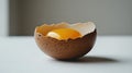 Broken egg shell with yolk Royalty Free Stock Photo