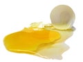 Broken Egg On White Royalty Free Stock Photo