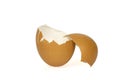Broken Eggs shell on white background with cipping path Royalty Free Stock Photo