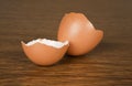 Broken eggshell.