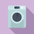 Broken electric of washing machine icon flat vector. Cleaning service
