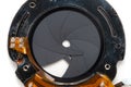 A broken electronic control aperture diaphragm