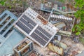 Broken electronics in front of Radar Duga station in the Ukraine Royalty Free Stock Photo