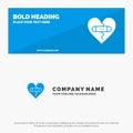 Broken, Emotions, Forgiveness, Heart, Love SOlid Icon Website Banner and Business Logo Template Royalty Free Stock Photo