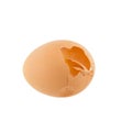 Broken empty egg shell isolated on white Royalty Free Stock Photo