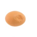 Broken empty egg shell isolated