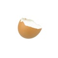 Broken empty egg shell isolated on white background Royalty Free Stock Photo